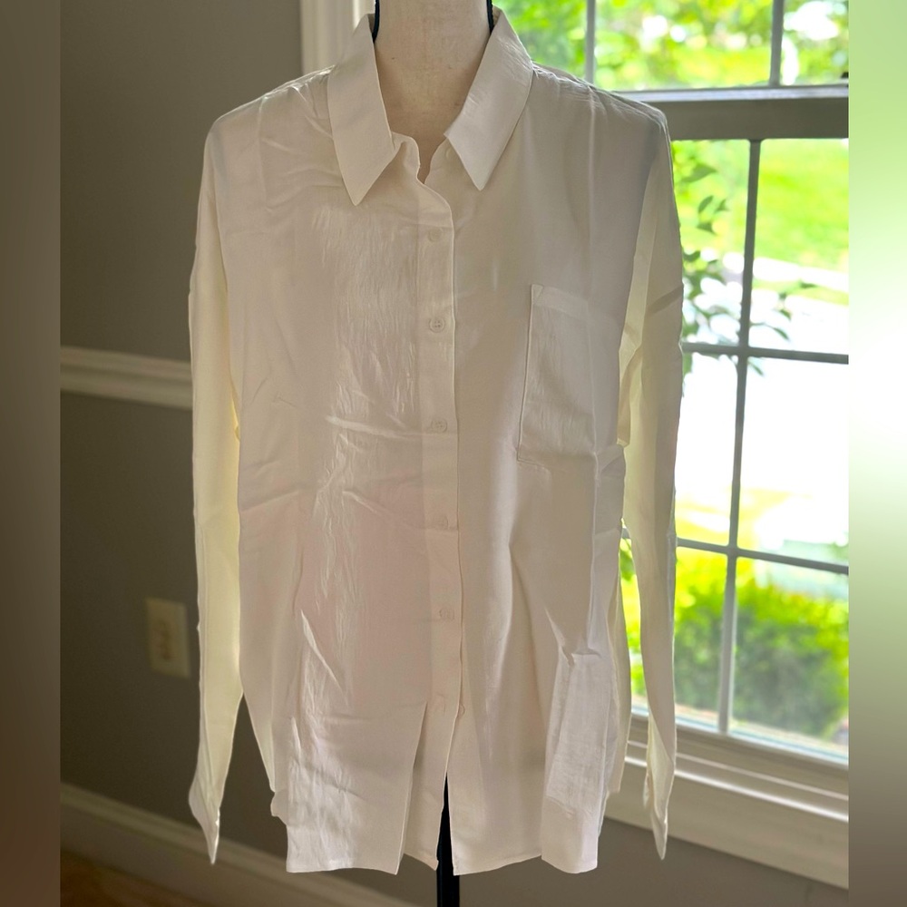 NWT Off white button down shirt - Size XL a little oversized eclectic grandpa